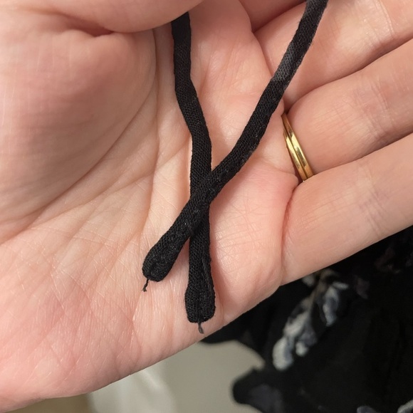 Free People Cloverfield Black Floral Ruffle Tunic Mini Dress | Boho Chic XS - Picture 8 of 13